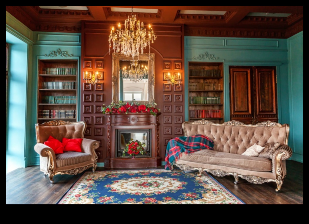 Viktorijas laikmeta biroja dekors ar antīku eleganci