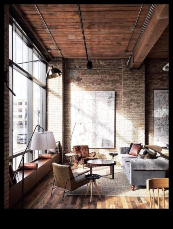 Kā nelielā viesistabā ieviest industriālo šiks dekoru?